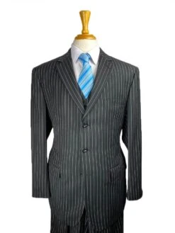 Plus Size Mens Suits - Plus Size Business Suits Black-WHT