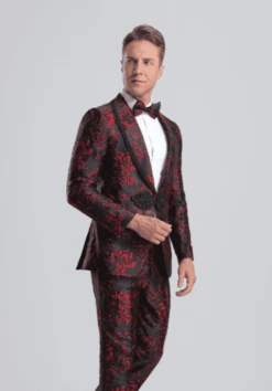 Prom Suits - Paisley Suits - Bright Colored Suits - HomecomingSuit + Matching Bowtie