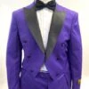 Purple Tailcoat + Tuxedo Shirt And Bowtie + Purple Tophat