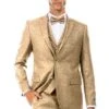 "Vintage Style Men's Tweed Wedding Suit - Beige, Two Button Vested"