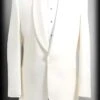 Mens White Tuxedo Jacket Single Buttons Shawl Collared - Ivory (Cream - Ivory - Off White) Tropical Dinner Jackets