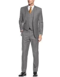 Slim Fit Prom Suits - Wool-SL Grey