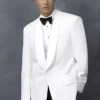 Snow White Dinner Jacket Man Made Single Buttons Tuxedo / Graduation Homecoming Outfits Best Suit Unique Fancy Big Sizes Sport Coats Sale Cheap Priced Blazer Jacket For Men Online