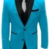 Stage-Tux Turquoise/Black -Tuxedo WholesaleDistributors