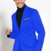 Suit And Turtleneck Combo - Turtleneck Prom Outfits - Prom Turtleneckblue Suit