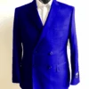 Super 150 Wool Suit - Modern Fit - 2 Pieces Mens Suit - Blue Suit