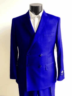 Super 150 Wool Suit - Modern Fit - 2 Pieces Mens Suit - Blue Suit