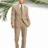 Tan Groomsmen Suits - Tan Slim Fitted Suit - Tan Groomsmen Tuxedos