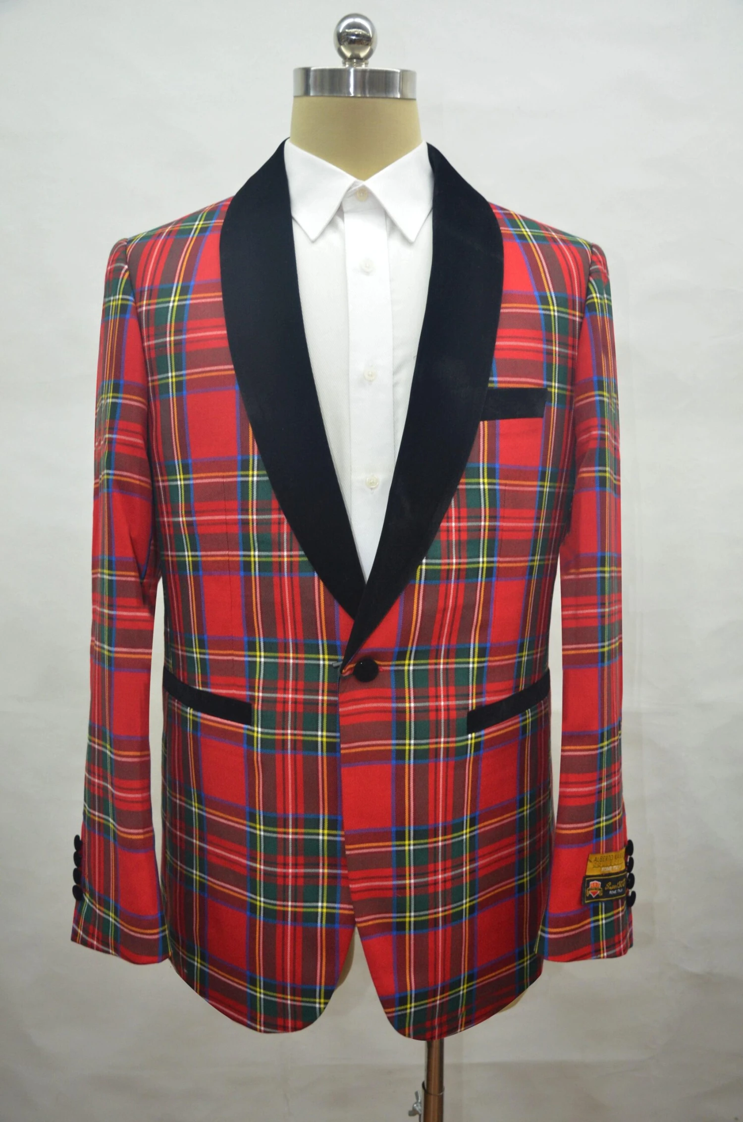Tartan Red - Mens Wholesale Blazers 1 Tartan Red - Mens Wholesale Blazers