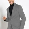 Suit And Turtleneck Combo - Turtleneck Prom Outfits - Prom Turtleneck Gray Suit