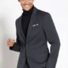 Suit And Turtleneck Combo - Turtleneck Prom Outfits - Prom Turtleneck GraySuit