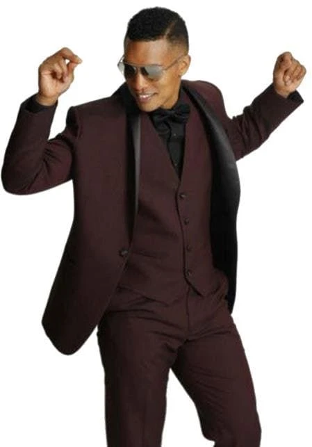 Tux-SH Burgundy/Blk -Tuxedo WholesaleDistributors 1 Tux-SH Burgundy/Blk -Tuxedo WholesaleDistributors