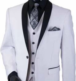 Tux-SH White/Black -Tuxedo WholesaleDistributors