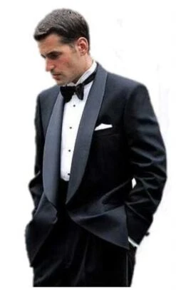 Tux-Shawl Black/Black -Tuxedo WholesaleDistributors