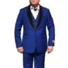 Tux-Shawl Royal/Blk -Tuxedo WholesaleDistributors