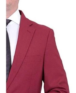 Wholesale Mens Jackets - Wholesale Blazer -BurgundySingle Breasted Blazer -Alberto Nardoni Shop two button burgundy color suit productimage6232