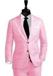 Hot Pink Big And Tall Linen Suit