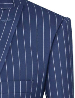 Odyssey Collection - Blue Regular Fit 3 Piece Suit 2 Button Gangster Stripe -Alberto Nardoni Shop v2rs 9 blue detail 22b31808 c842 4d6b b7df 1a373153ef82