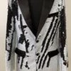 Silver And Black Tuxedo Jacket