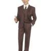 Wholesale Notched Lapel Brown Boys Suits