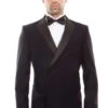 Navy Blue Men's Slim Fit Double Breasted Tuxedo