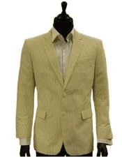 Yellow Seersucker Suit - Summer Suit